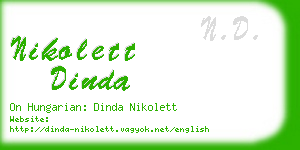 nikolett dinda business card